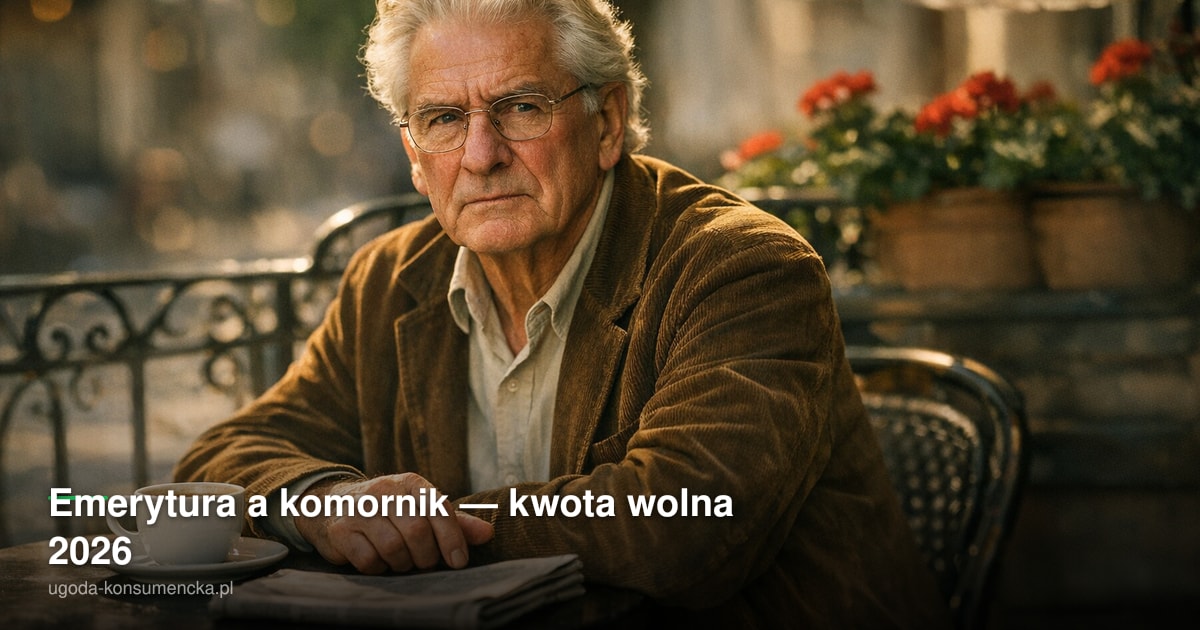 Emerytura a komornik — kwota wolna 2026