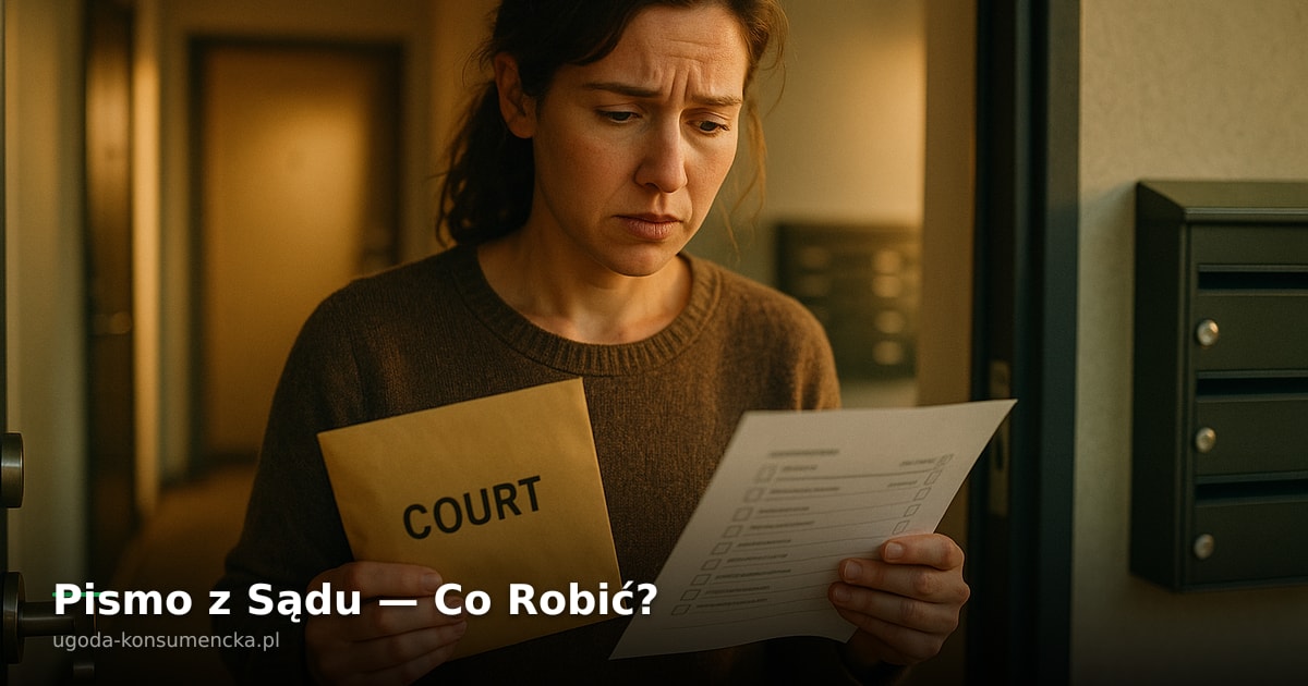 Pismo z Sądu — Co Robić?