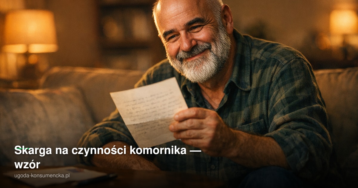 Skarga na czynności komornika — wzór